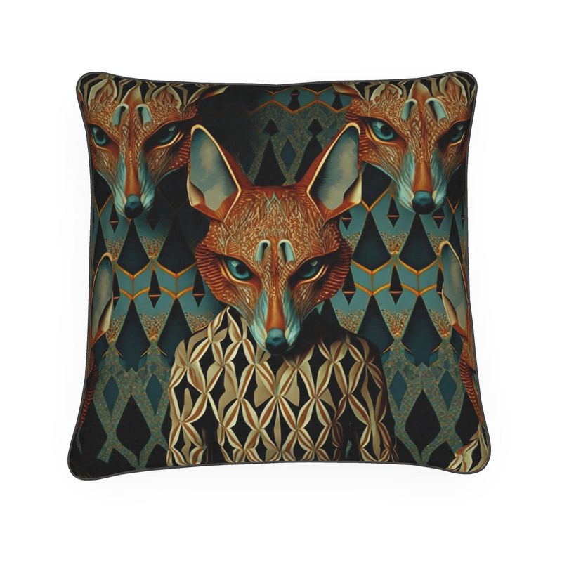 Psychedelic Fox Print Cushion