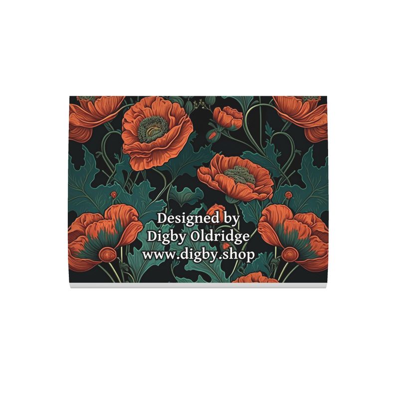 Botanical Poppy Print Cushion