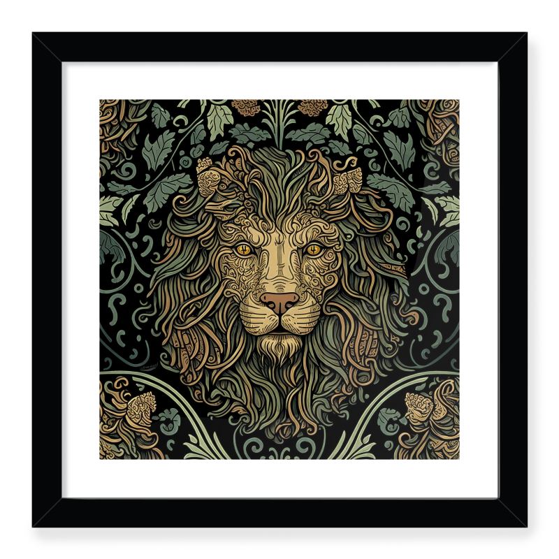 Roman Lion Print Framed