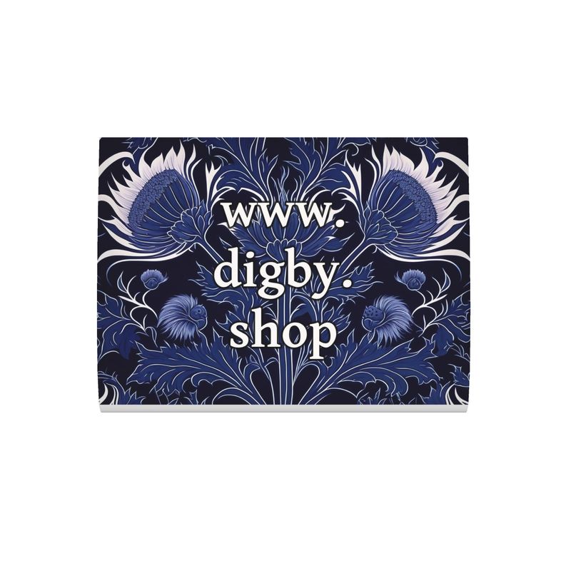 Botanical Blue Thistle Print Cushion