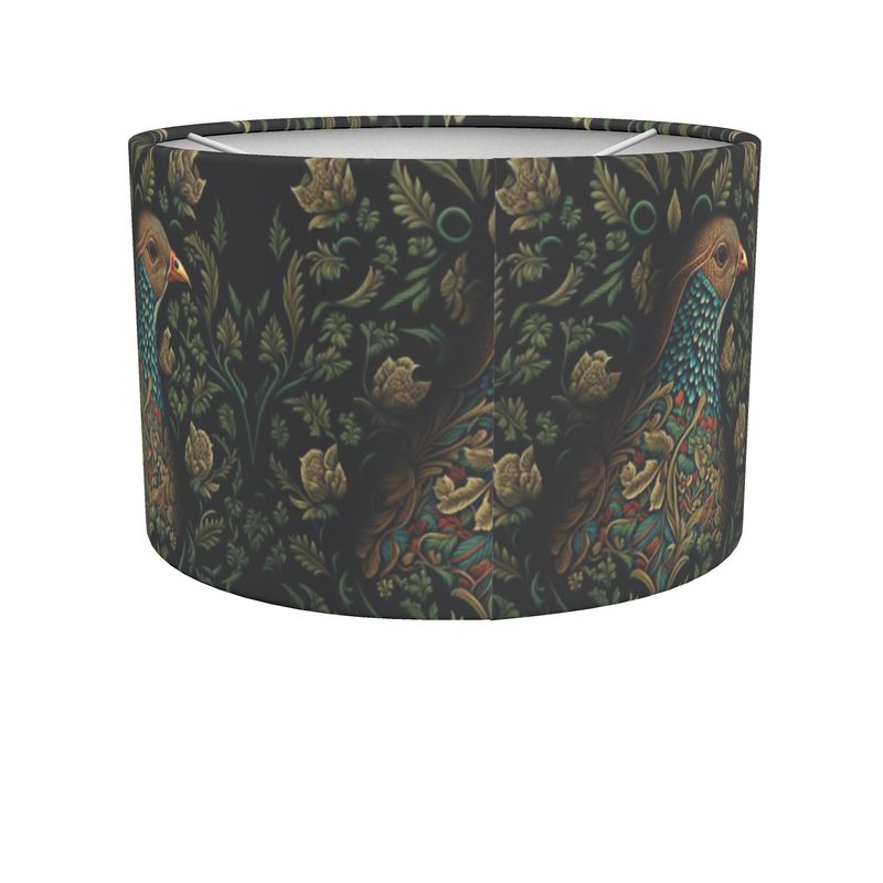Floral Partridge Print Shade