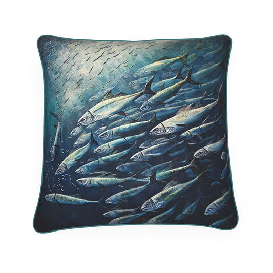 Pilchard Shoal Print Cushion