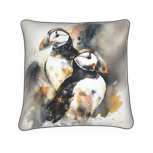 Puffin Print Cushion