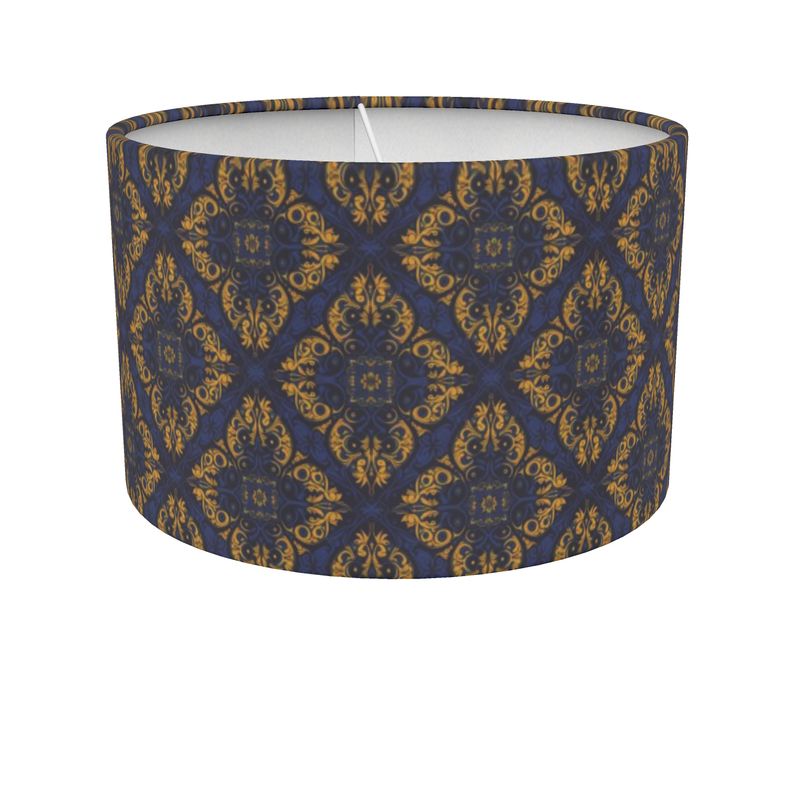 Yellow and Blue Print Shade