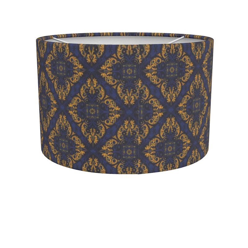 Yellow and Blue Print Shade
