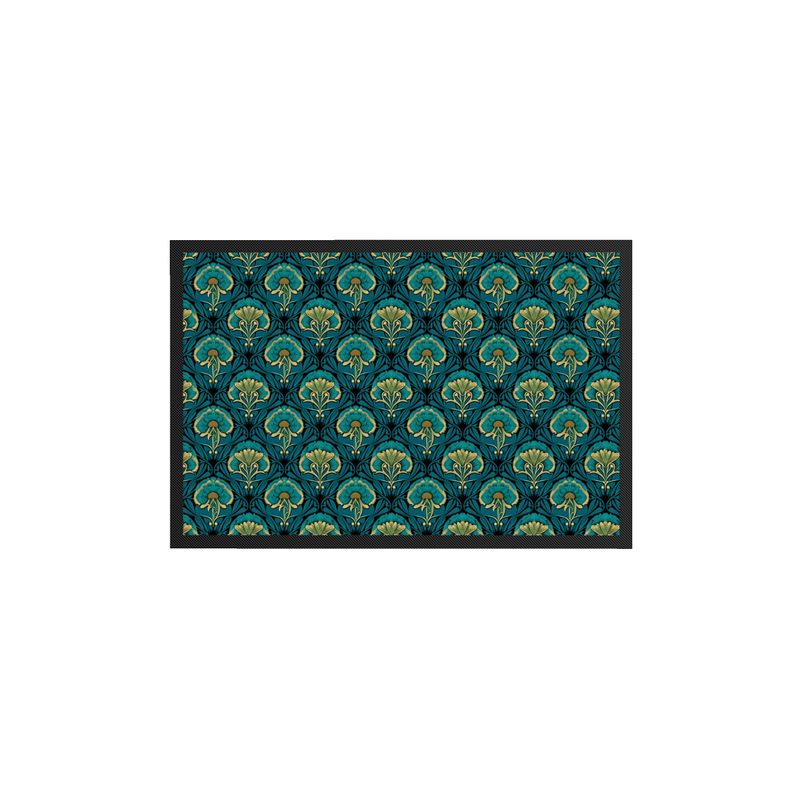 Teal Dandelion Print Doormat