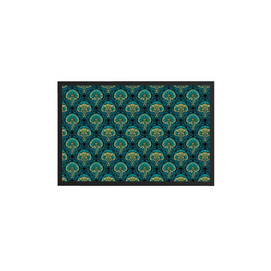 Teal Dandelion Print Doormat