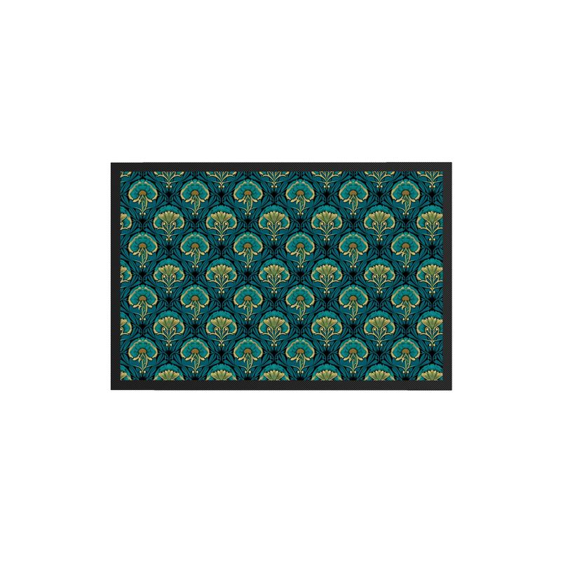 Teal Dandelion Print Doormat
