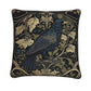 Gold Black Bird Print Cushion