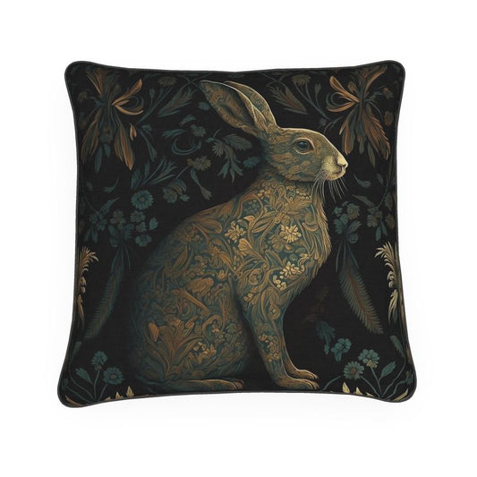 Golden Hare Print Cushion
