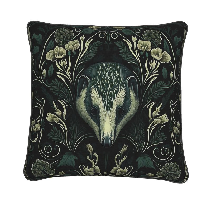 Badger Head Print  Cushion