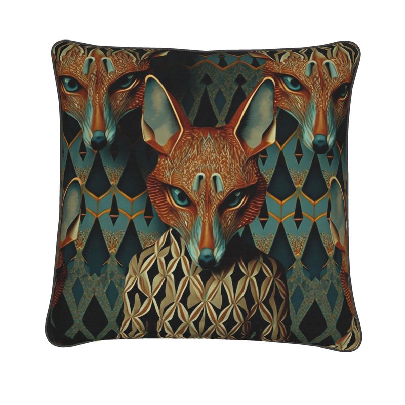 Psychedelic Fox Print Cushion