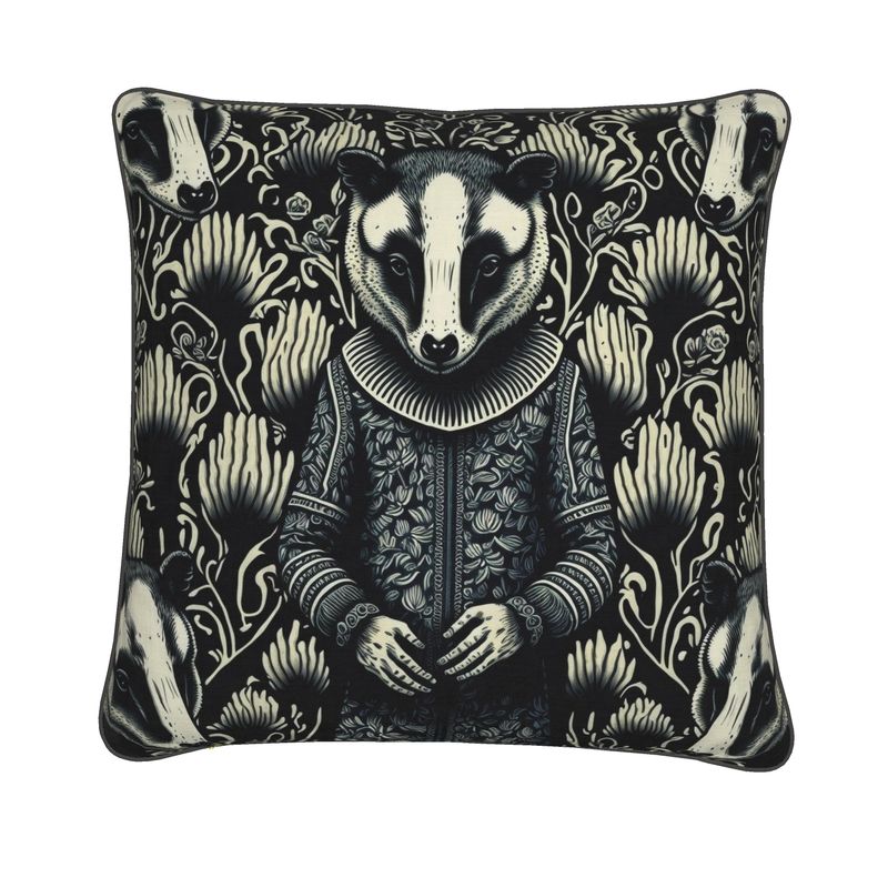 Badger Print Cushion