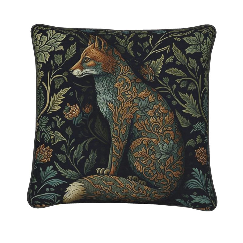 Floral Fox Print Cushion
