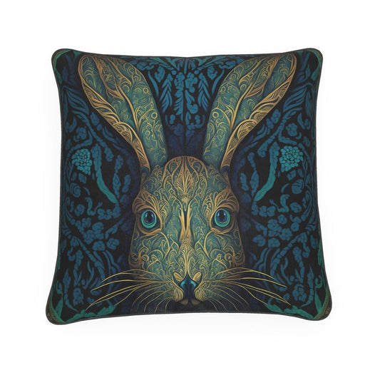 Hare Head Print Cushion