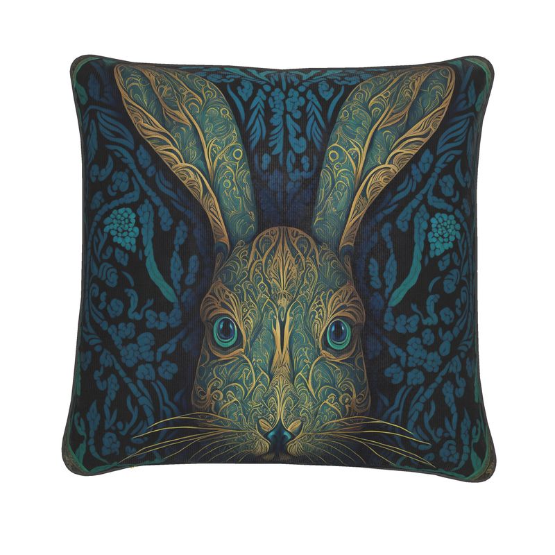 Hare Head Print Cushion