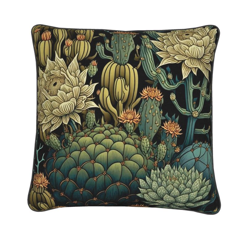 Botanical Cactus Print Cushion