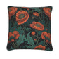 Botanical Poppy Print Cushion