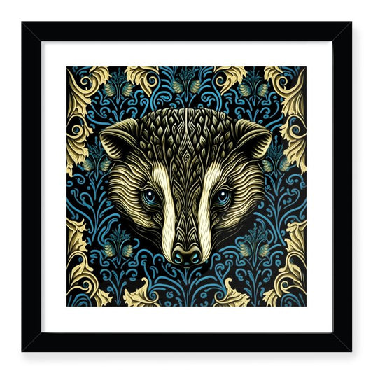 Badger Print Framed