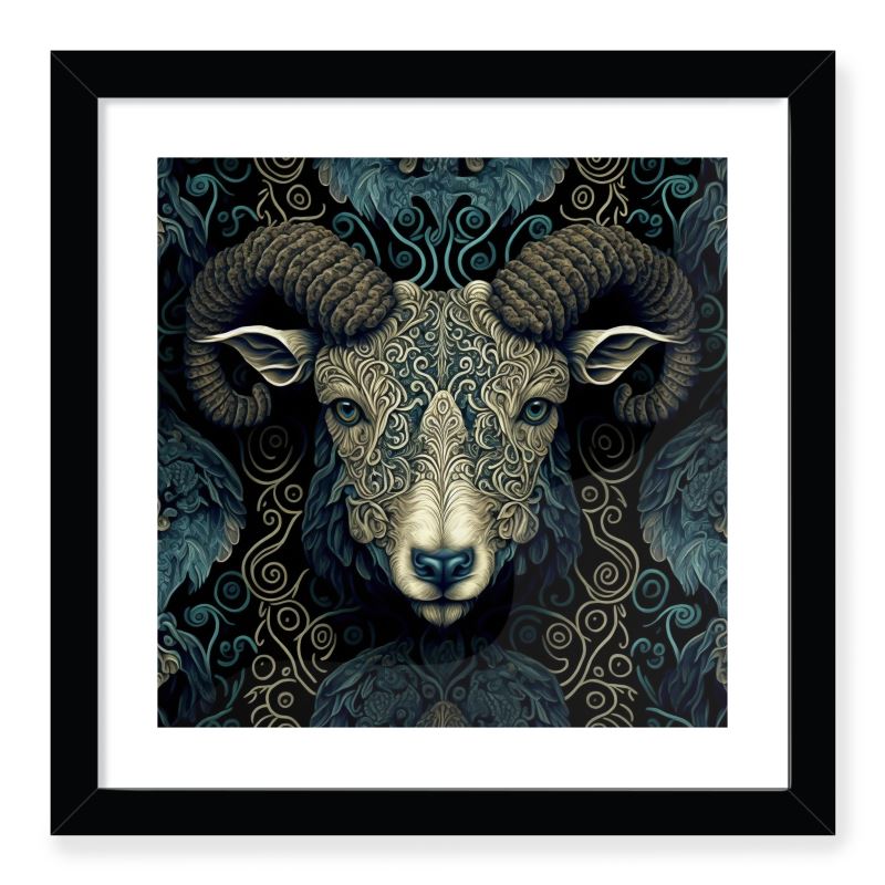 Sheep Print Framed
