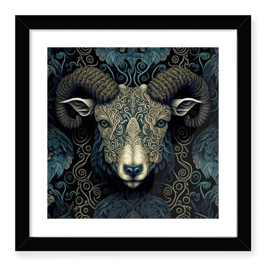 Sheep Print Framed