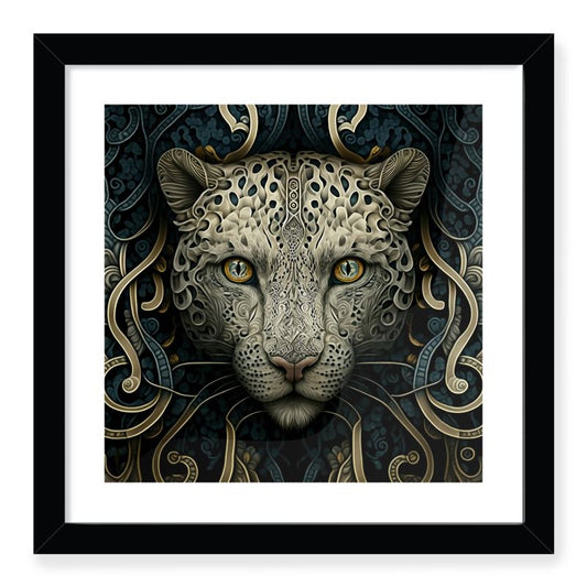 Snow Leopard Print Framed