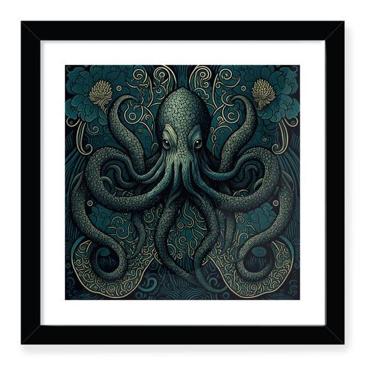 Amazing Octopus Print Framed