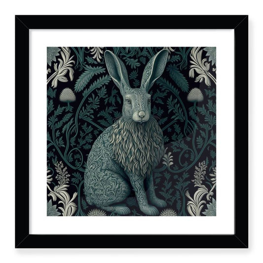 Arctic Hare Print Framed
