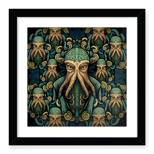 Squid Man Print Framed