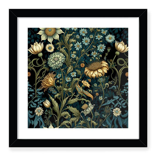 Botanical Wild Flower Print 1 Framed