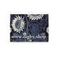 Botanical Indigo Sunflower Print Cushion