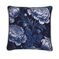 Botanical Blue Peony Print Cushion