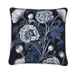 Botanical Blue Poppy Print Cushion