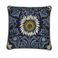 Botanical Blue Sunflower Print Cushion