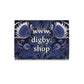 Botanical Blue Thistle Print Cushion