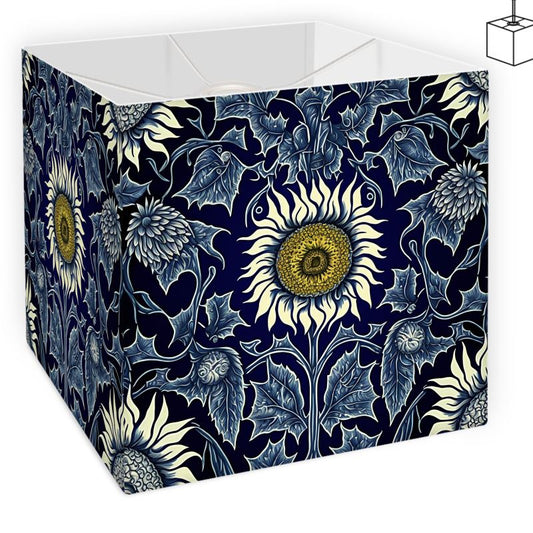 Botanical Sunflower Blue and Yellow Lamp Shade