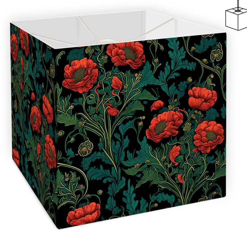 Botanical Poppy Print Lamp Shade