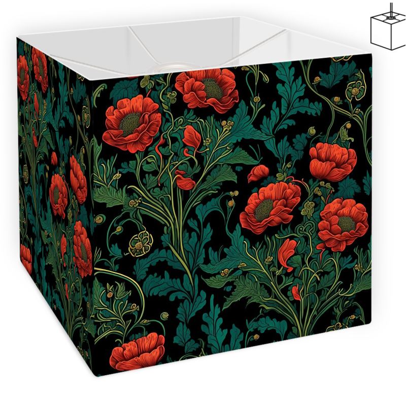 Botanical Poppy Print Lamp Shade