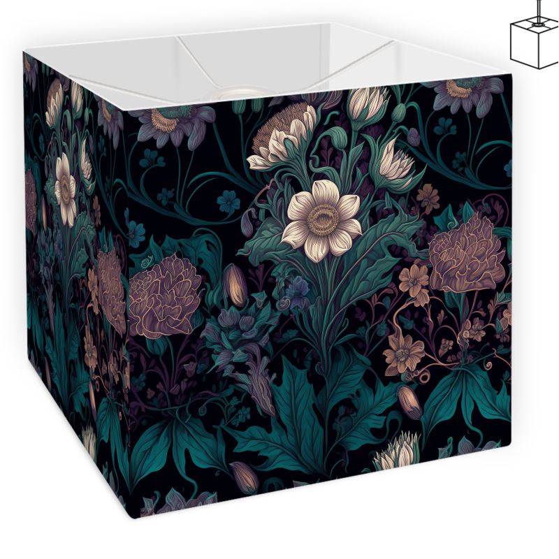 Botanical Purple Wild Flower Lamp Shade
