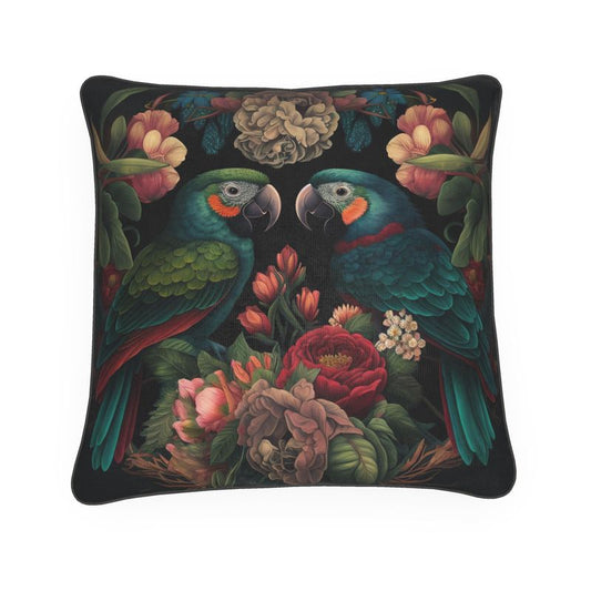 Botanical Parrot Print Cushion