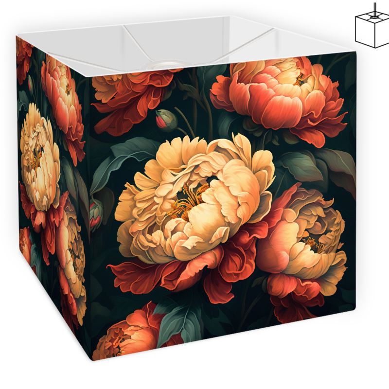 Botanical Peony Print Shade