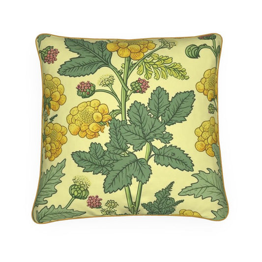 Botanical Yellow rattle print Cushion