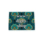 Teal Dandelion Botanical Print Tea Towel