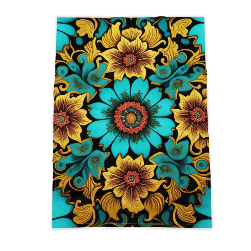Sunflower Botanical Print Tea Towel