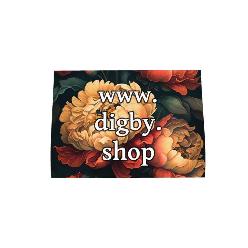 Peony Print Tea Towel