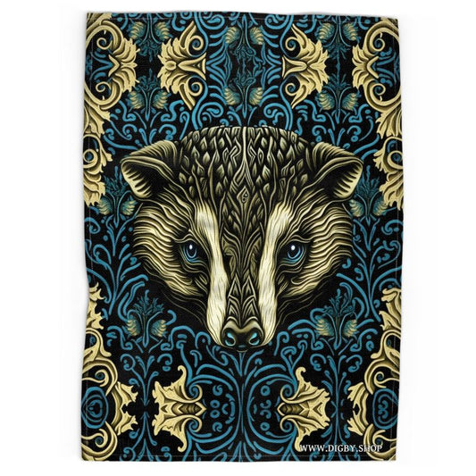 Badger Print Tea Towel