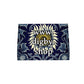 Indigo and Yellow Sunflower print Tea Towel