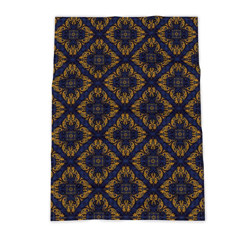 Yellow and Blue Pattern Tea Towel