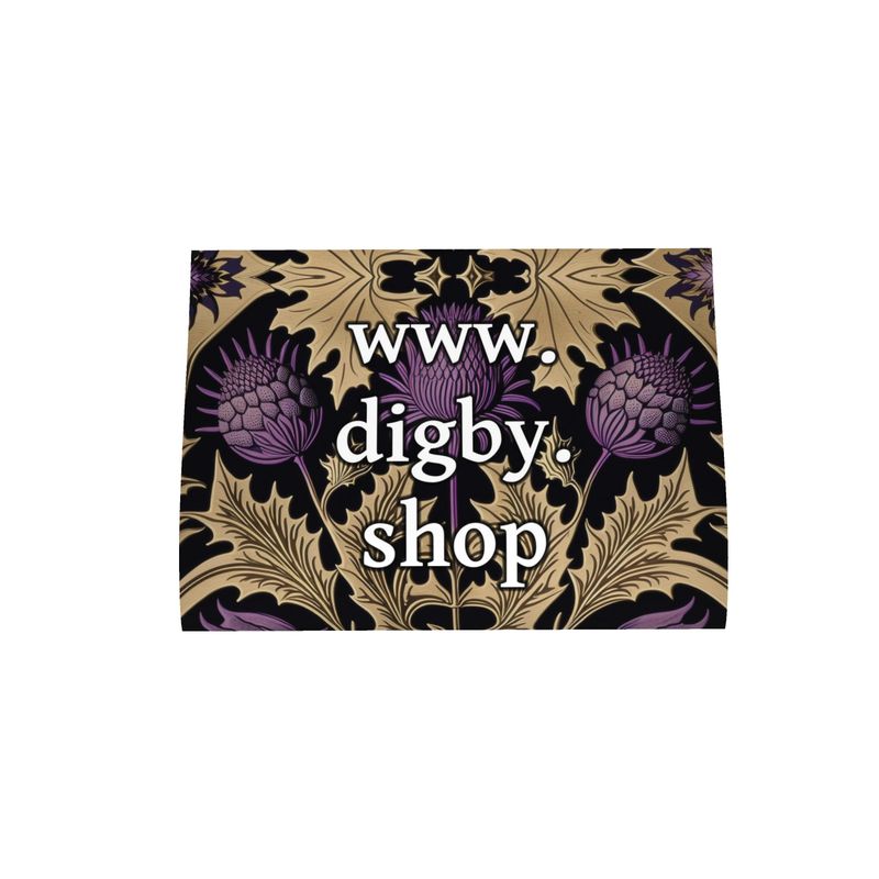 Golden Thistle Botanical Print Tea Towel