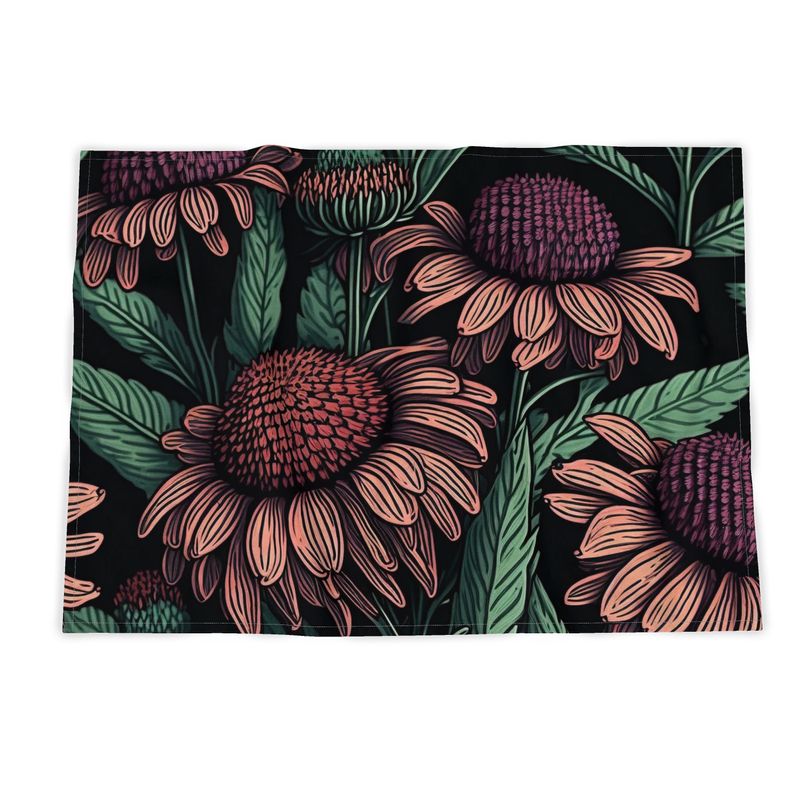 Echinacea Print Tea Towel